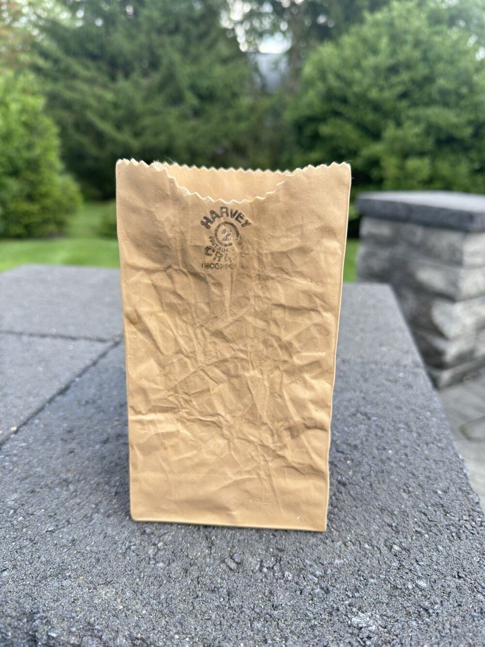 Vintage 1980s Michael Harvey Craft Brown Paper Bag Vase #2 Canadian Pop Art